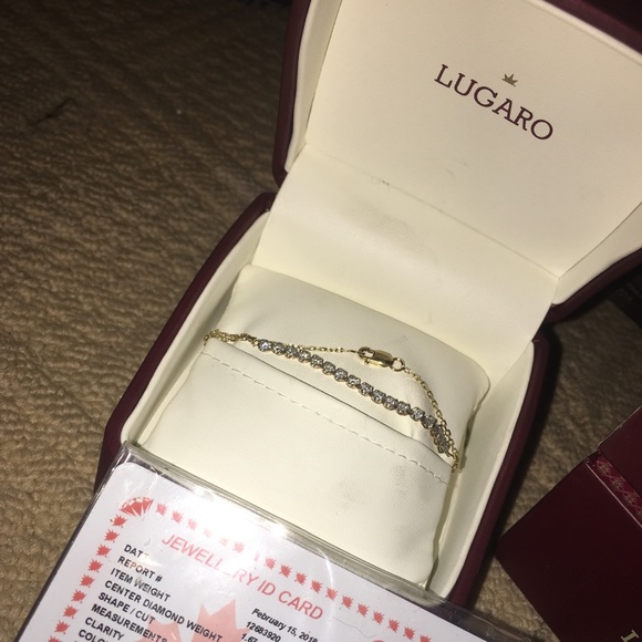 Lugaro women’s gold/diamond bracelet - Picture 1 of 8